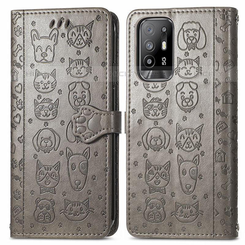 Custodia Portafoglio In Pelle Fantasia Modello Cover con Supporto S03D per Oppo A95 5G