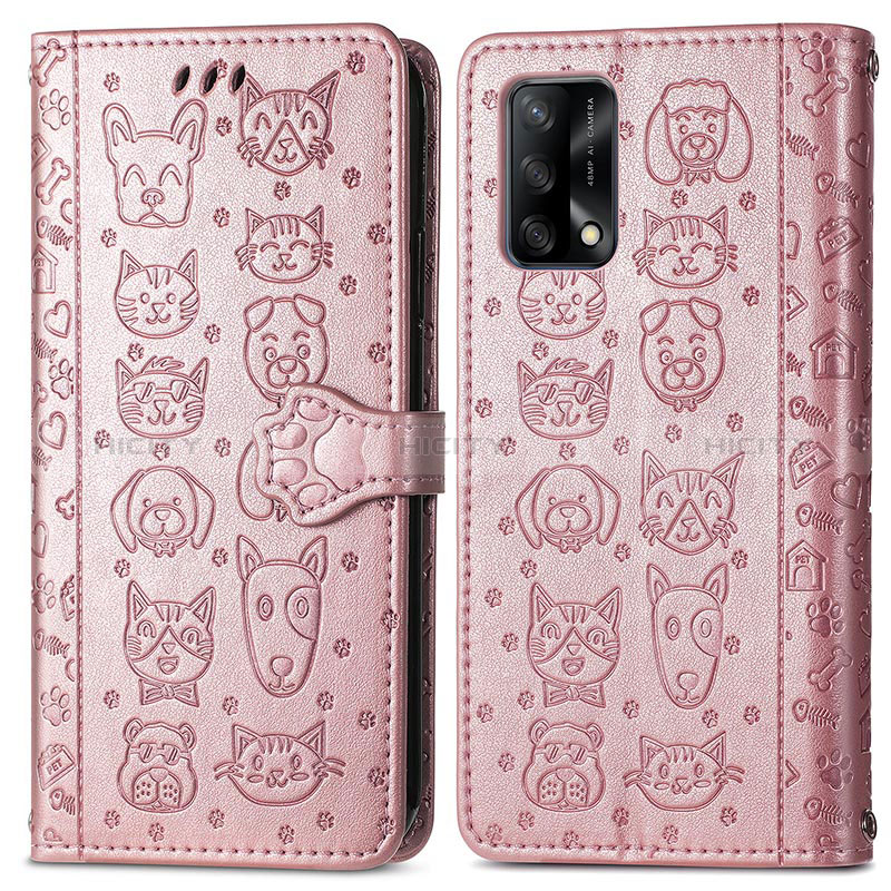 Custodia Portafoglio In Pelle Fantasia Modello Cover con Supporto S03D per Oppo F19