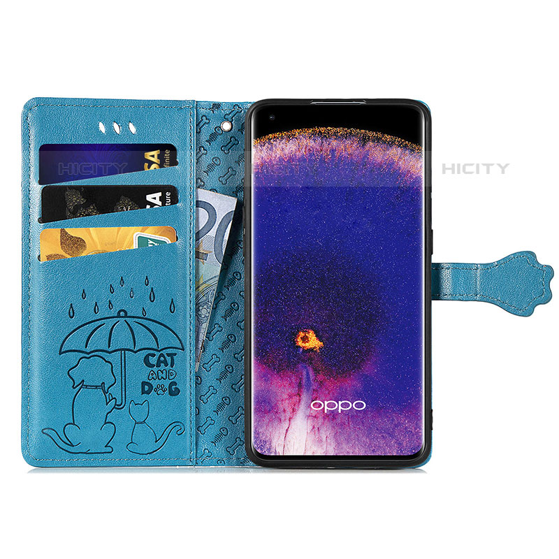 Custodia Portafoglio In Pelle Fantasia Modello Cover con Supporto S03D per Oppo Find X5 Pro 5G