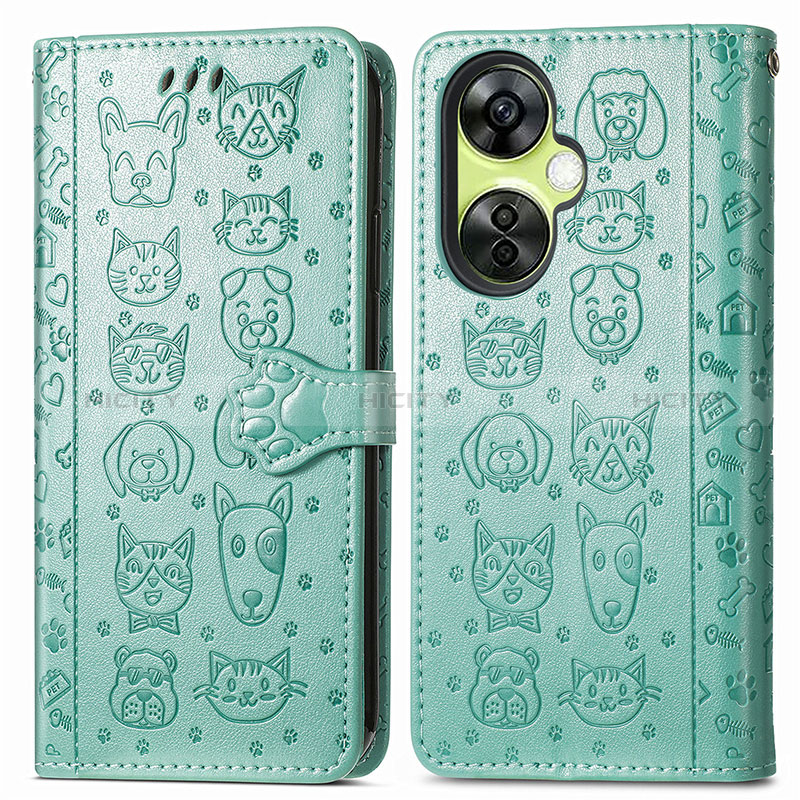 Custodia Portafoglio In Pelle Fantasia Modello Cover con Supporto S03D per Oppo K11x 5G Verde