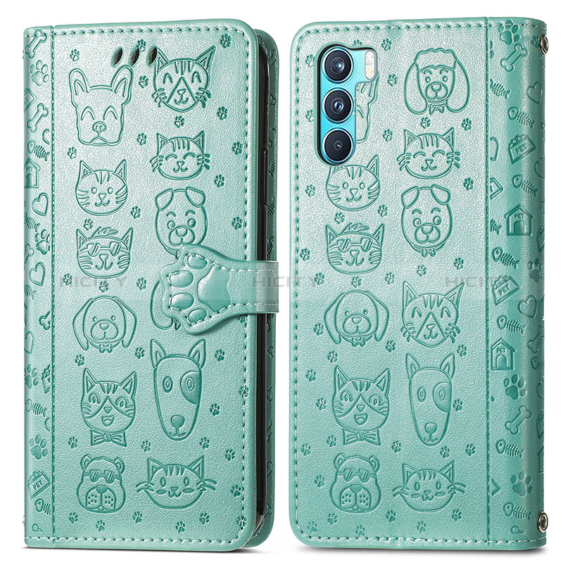 Custodia Portafoglio In Pelle Fantasia Modello Cover con Supporto S03D per Oppo K9 Pro 5G