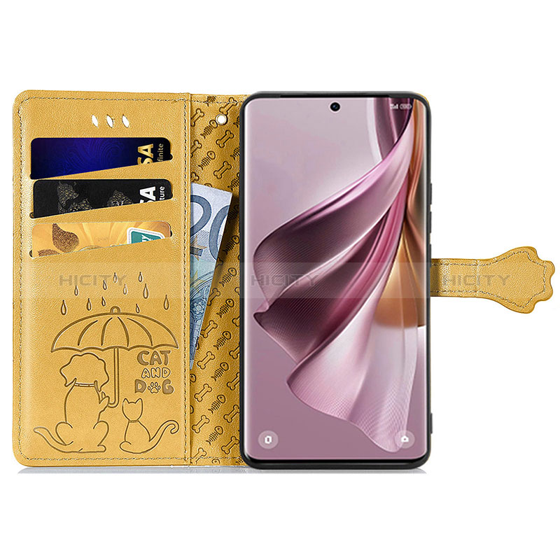 Custodia Portafoglio In Pelle Fantasia Modello Cover con Supporto S03D per Oppo Reno10 5G