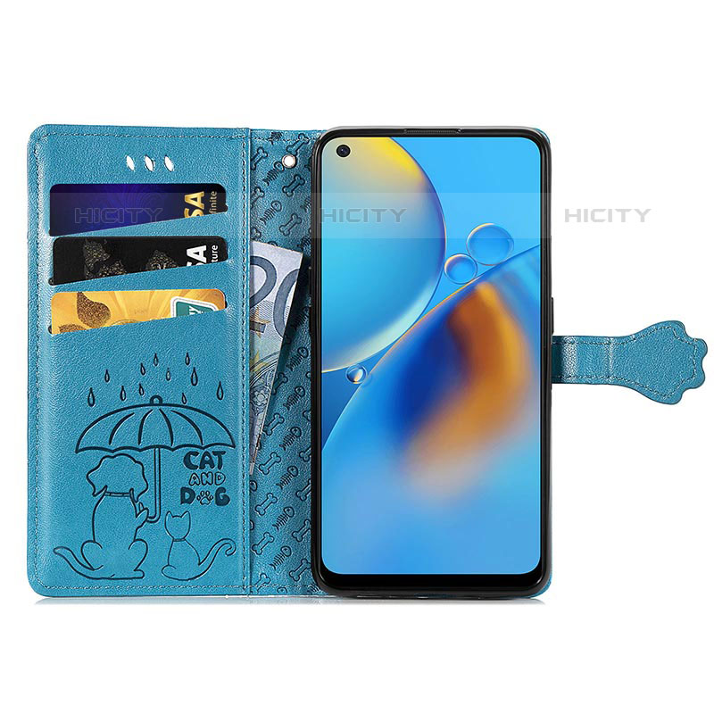 Custodia Portafoglio In Pelle Fantasia Modello Cover con Supporto S03D per Oppo Reno6 Lite