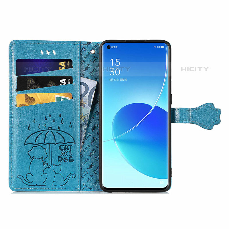 Custodia Portafoglio In Pelle Fantasia Modello Cover con Supporto S03D per Oppo Reno6 Pro 5G