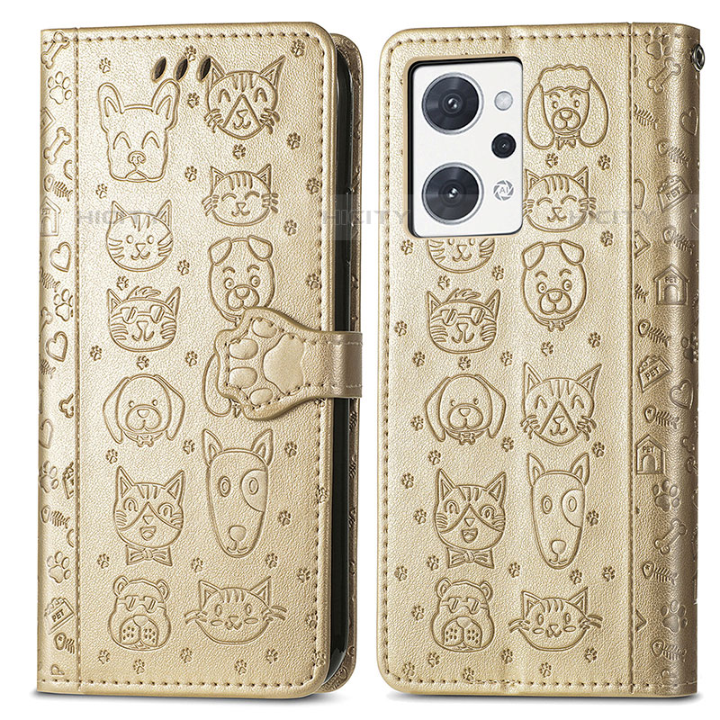 Custodia Portafoglio In Pelle Fantasia Modello Cover con Supporto S03D per Oppo Reno7 A