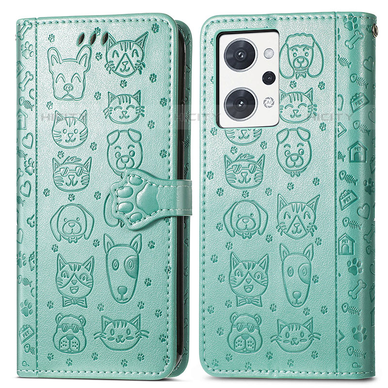 Custodia Portafoglio In Pelle Fantasia Modello Cover con Supporto S03D per Oppo Reno7 A