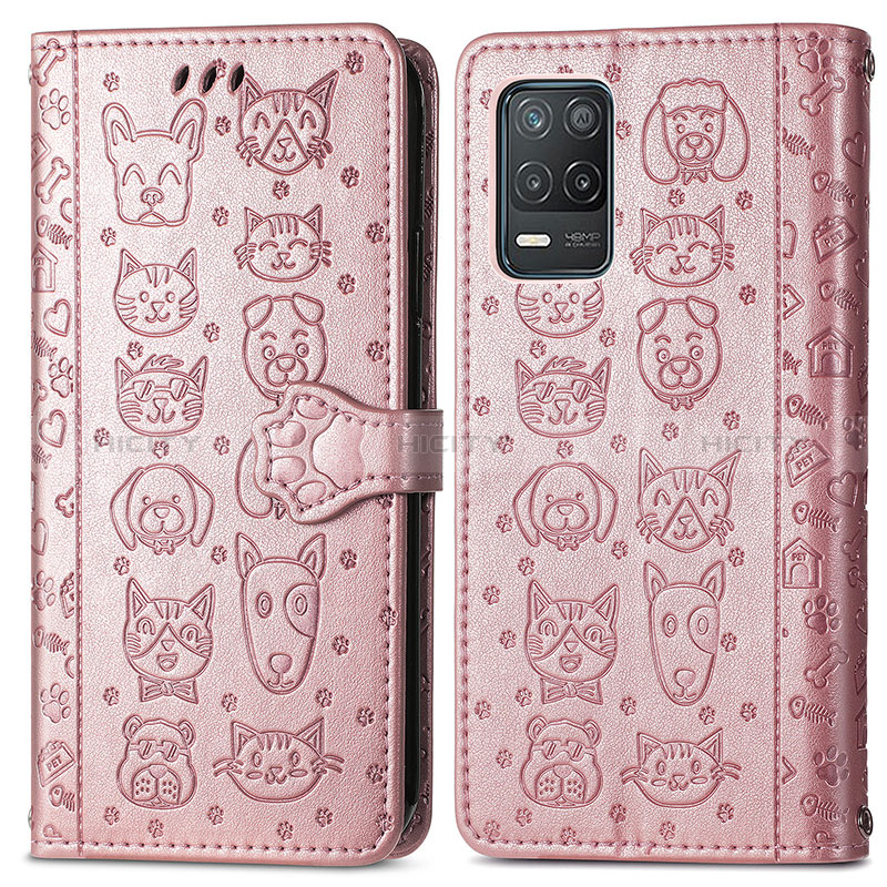 Custodia Portafoglio In Pelle Fantasia Modello Cover con Supporto S03D per Realme 8s 5G