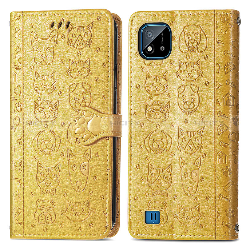 Custodia Portafoglio In Pelle Fantasia Modello Cover con Supporto S03D per Realme C11 (2021)