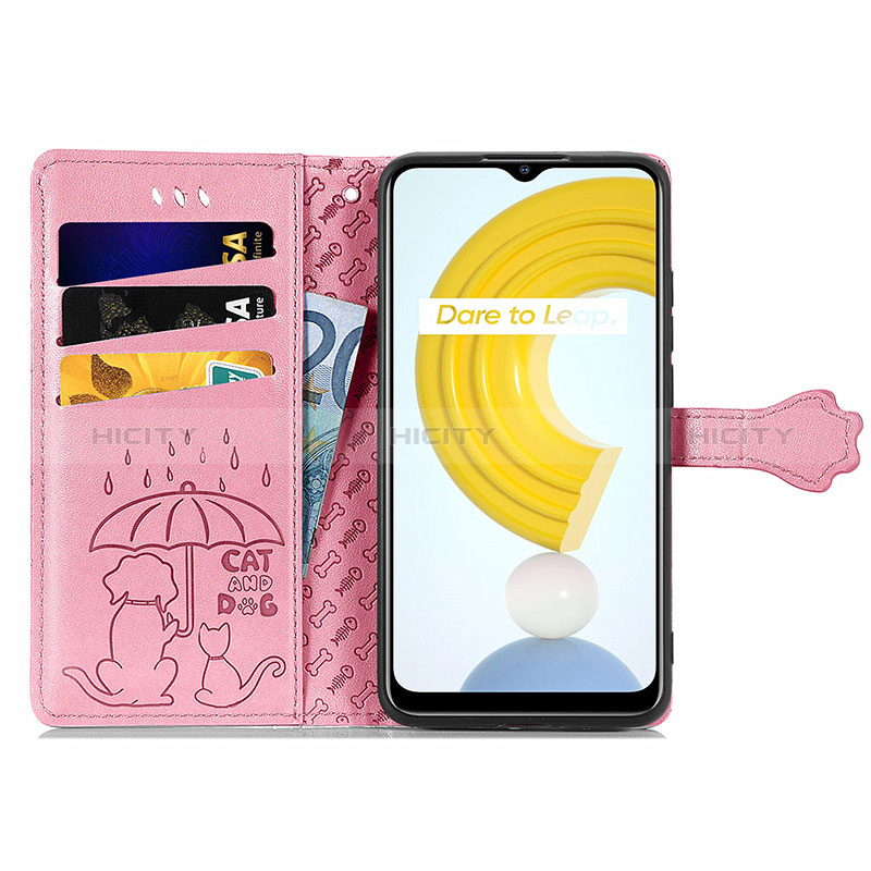 Custodia Portafoglio In Pelle Fantasia Modello Cover con Supporto S03D per Realme C21