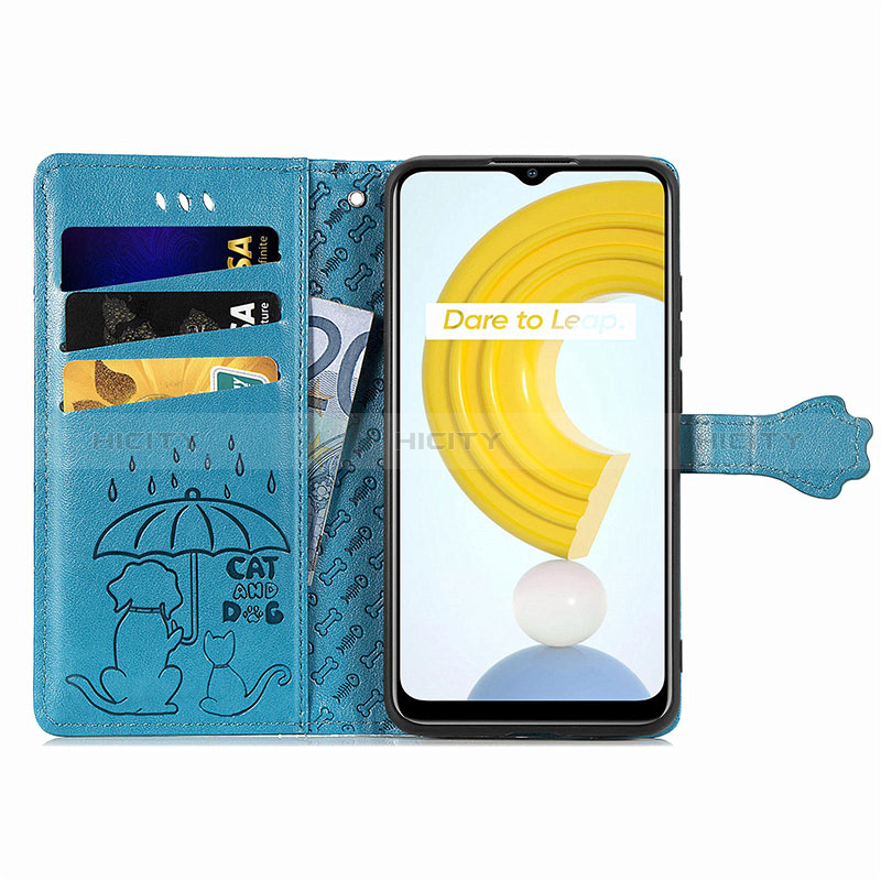 Custodia Portafoglio In Pelle Fantasia Modello Cover con Supporto S03D per Realme C21Y