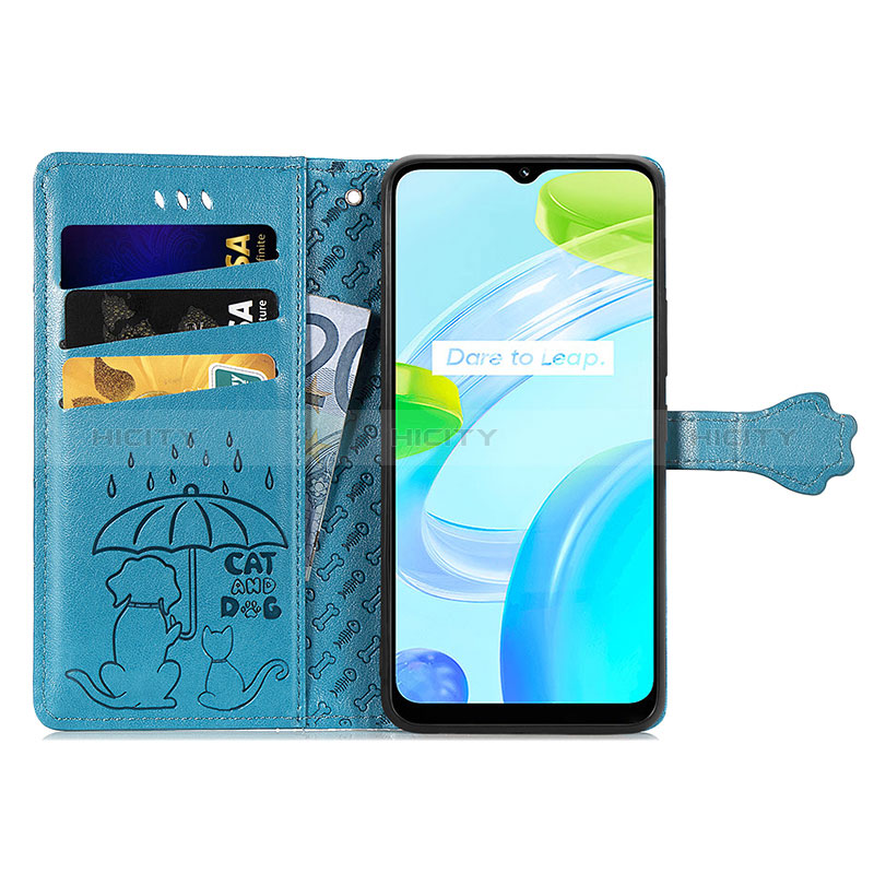 Custodia Portafoglio In Pelle Fantasia Modello Cover con Supporto S03D per Realme C30