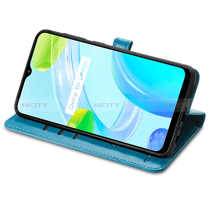 Custodia Portafoglio In Pelle Fantasia Modello Cover con Supporto S03D per Realme C30