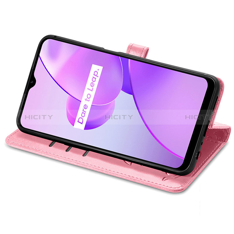 Custodia Portafoglio In Pelle Fantasia Modello Cover con Supporto S03D per Realme C31