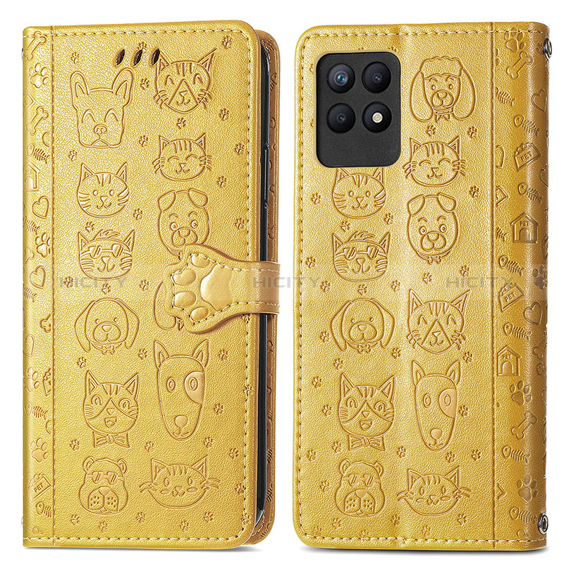 Custodia Portafoglio In Pelle Fantasia Modello Cover con Supporto S03D per Realme Narzo 50 4G