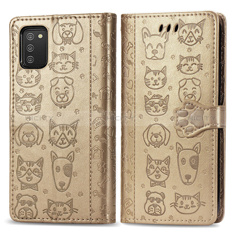 Custodia Portafoglio In Pelle Fantasia Modello Cover con Supporto S03D per Samsung Galaxy A02s