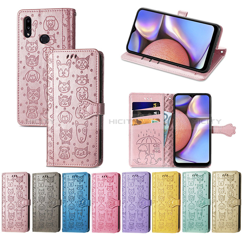 Custodia Portafoglio In Pelle Fantasia Modello Cover con Supporto S03D per Samsung Galaxy A10s