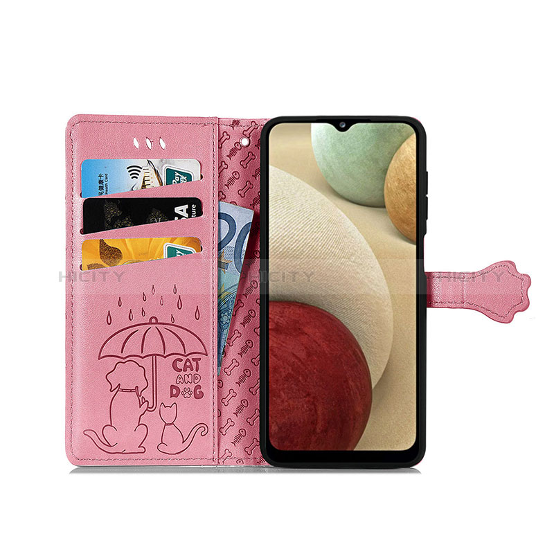 Custodia Portafoglio In Pelle Fantasia Modello Cover con Supporto S03D per Samsung Galaxy A12