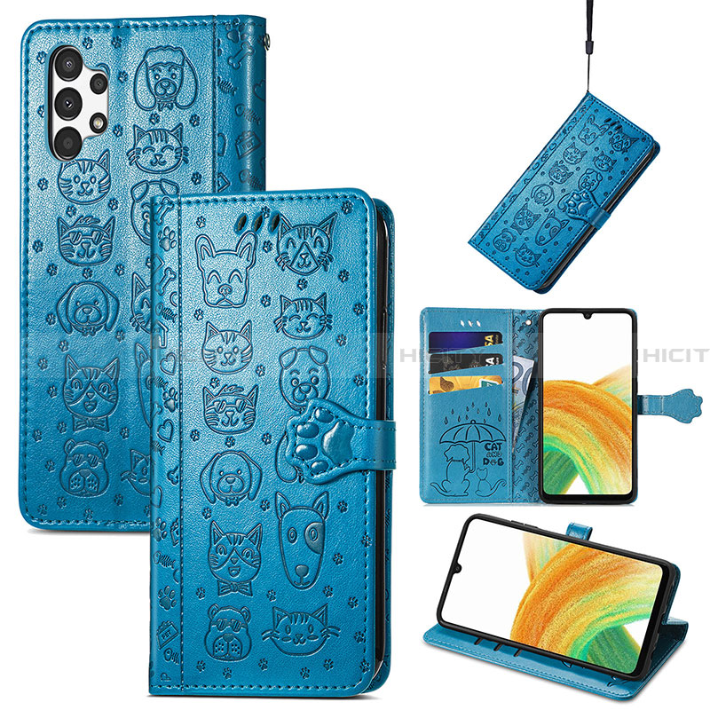 Custodia Portafoglio In Pelle Fantasia Modello Cover con Supporto S03D per Samsung Galaxy A13 4G