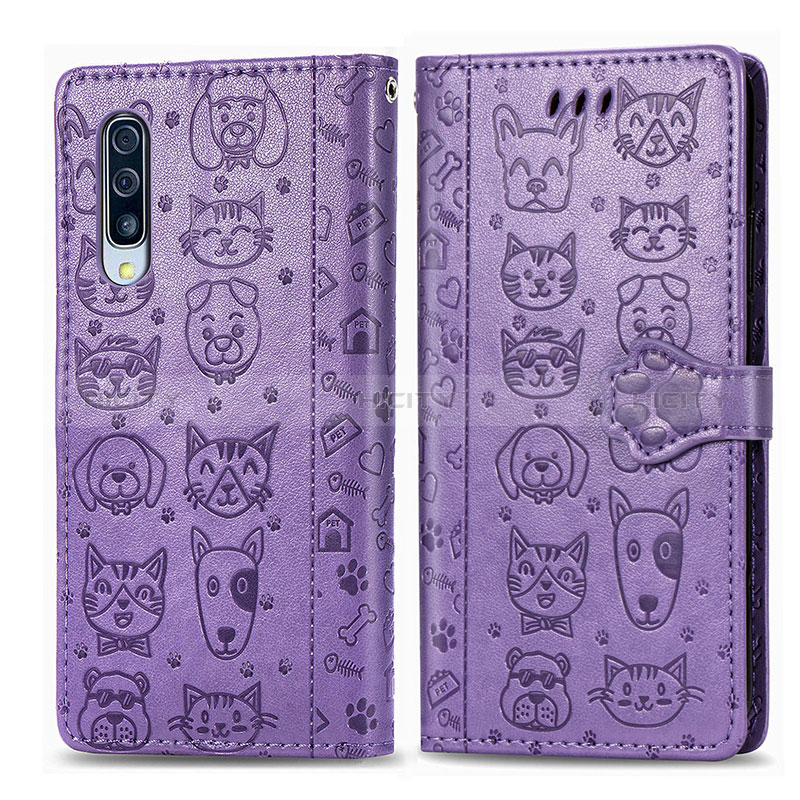 Custodia Portafoglio In Pelle Fantasia Modello Cover con Supporto S03D per Samsung Galaxy A30S