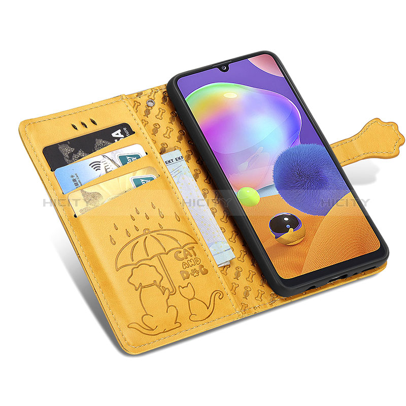 Custodia Portafoglio In Pelle Fantasia Modello Cover con Supporto S03D per Samsung Galaxy A31