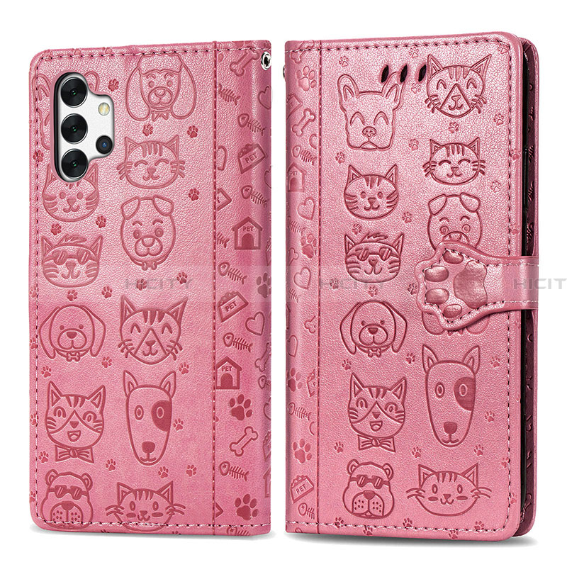 Custodia Portafoglio In Pelle Fantasia Modello Cover con Supporto S03D per Samsung Galaxy A32 4G