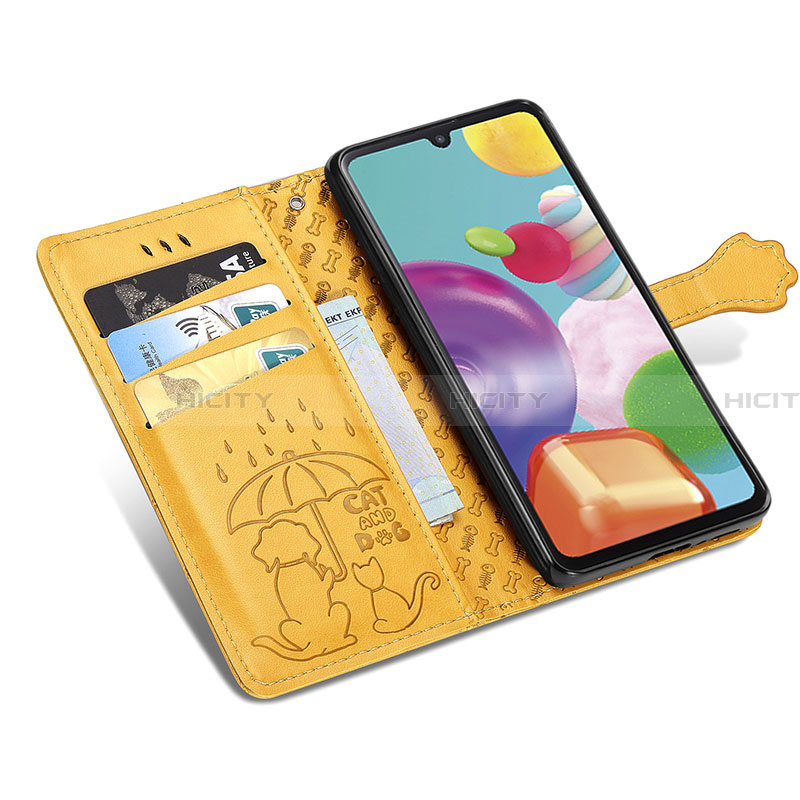 Custodia Portafoglio In Pelle Fantasia Modello Cover con Supporto S03D per Samsung Galaxy A41 SC-41A