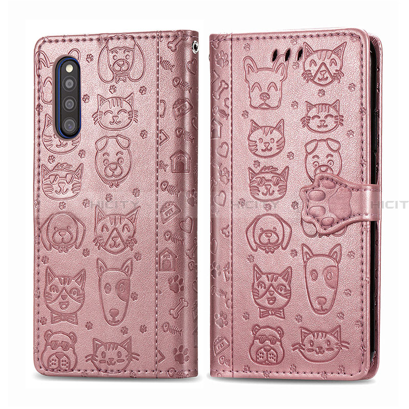 Custodia Portafoglio In Pelle Fantasia Modello Cover con Supporto S03D per Samsung Galaxy A41 SC-41A