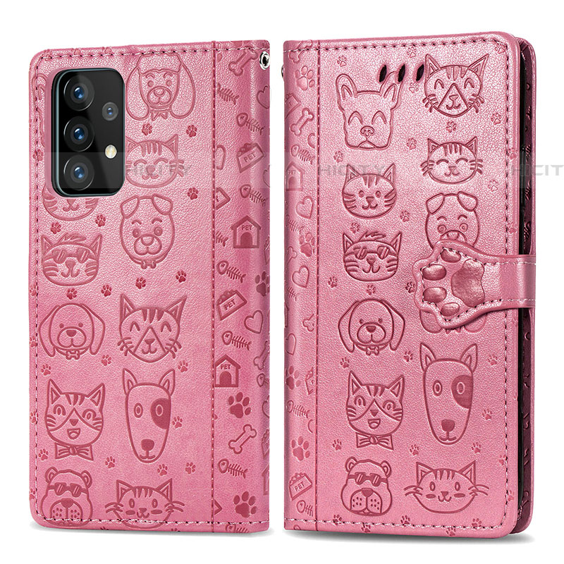 Custodia Portafoglio In Pelle Fantasia Modello Cover con Supporto S03D per Samsung Galaxy A52 5G