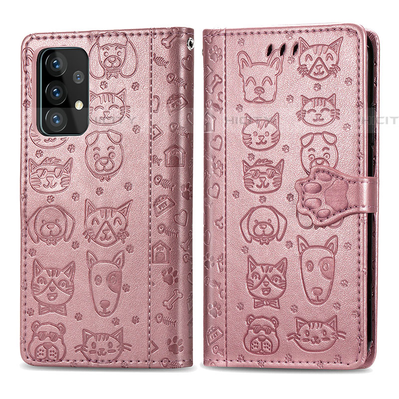 Custodia Portafoglio In Pelle Fantasia Modello Cover con Supporto S03D per Samsung Galaxy A52 5G