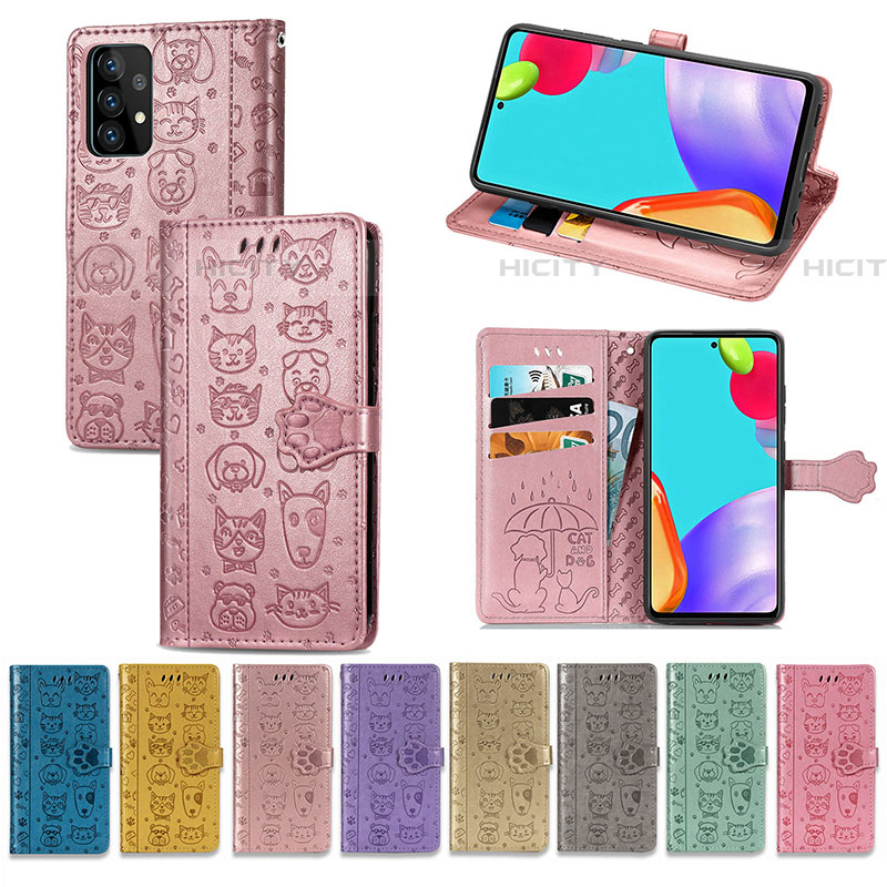 Custodia Portafoglio In Pelle Fantasia Modello Cover con Supporto S03D per Samsung Galaxy A72 5G