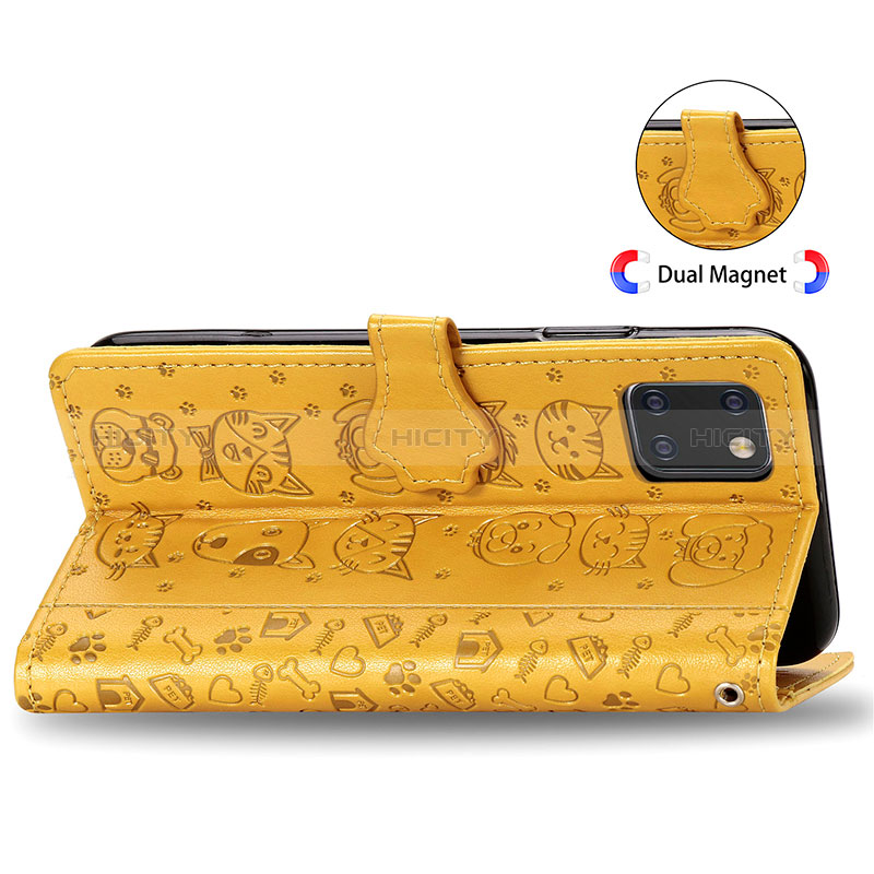 Custodia Portafoglio In Pelle Fantasia Modello Cover con Supporto S03D per Samsung Galaxy A81