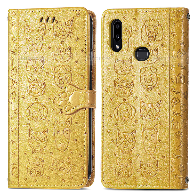 Custodia Portafoglio In Pelle Fantasia Modello Cover con Supporto S03D per Samsung Galaxy M01s