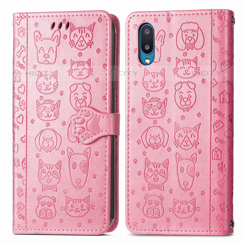 Custodia Portafoglio In Pelle Fantasia Modello Cover con Supporto S03D per Samsung Galaxy M02