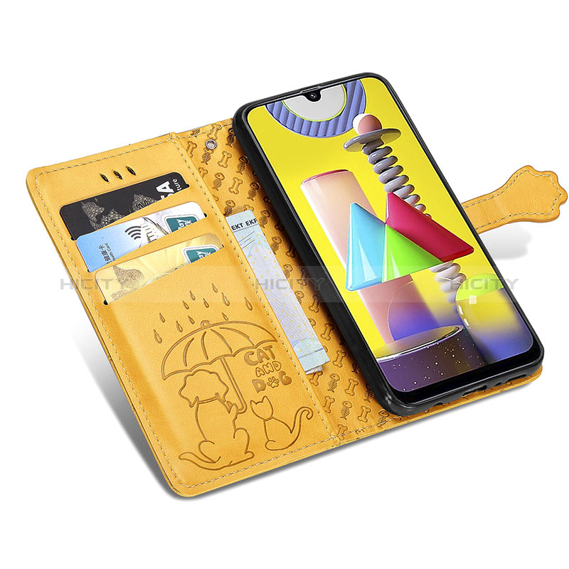 Custodia Portafoglio In Pelle Fantasia Modello Cover con Supporto S03D per Samsung Galaxy M31 Prime Edition