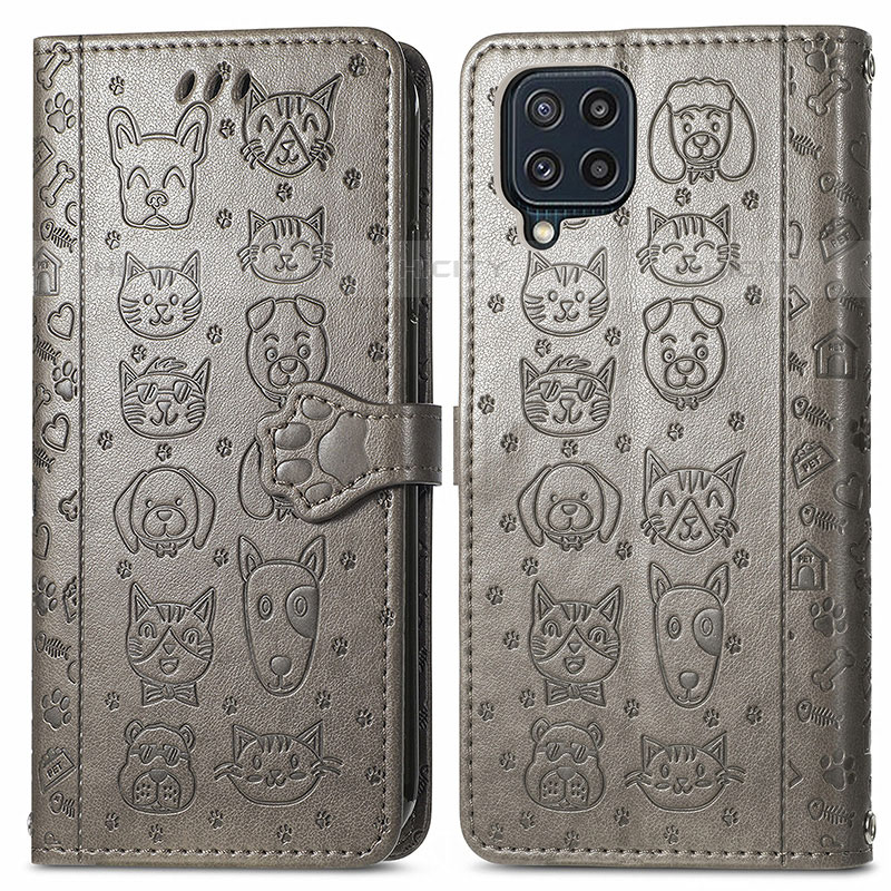 Custodia Portafoglio In Pelle Fantasia Modello Cover con Supporto S03D per Samsung Galaxy M32 4G