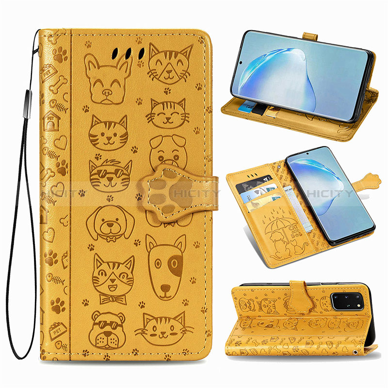 Custodia Portafoglio In Pelle Fantasia Modello Cover con Supporto S03D per Samsung Galaxy S20 Plus 5G