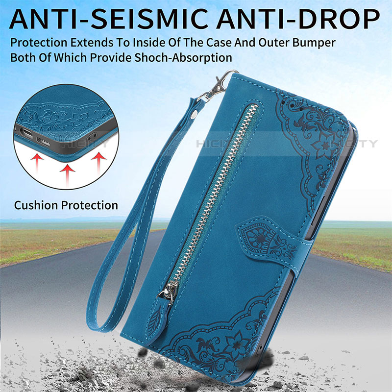 Custodia Portafoglio In Pelle Fantasia Modello Cover con Supporto S03D per Samsung Galaxy S21 FE 5G