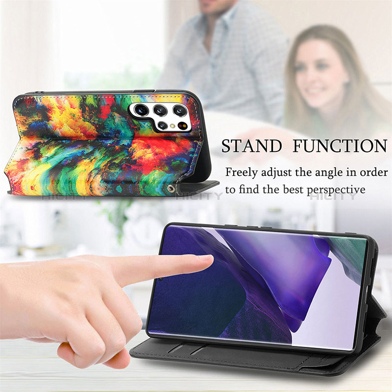 Custodia Portafoglio In Pelle Fantasia Modello Cover con Supporto S03D per Samsung Galaxy S24 Ultra 5G