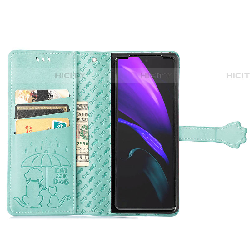 Custodia Portafoglio In Pelle Fantasia Modello Cover con Supporto S03D per Samsung Galaxy Z Fold4 5G