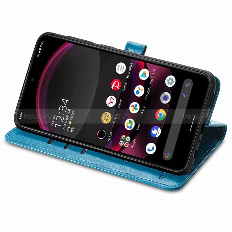 Custodia Portafoglio In Pelle Fantasia Modello Cover con Supporto S03D per Sharp Aquos R8s Pro