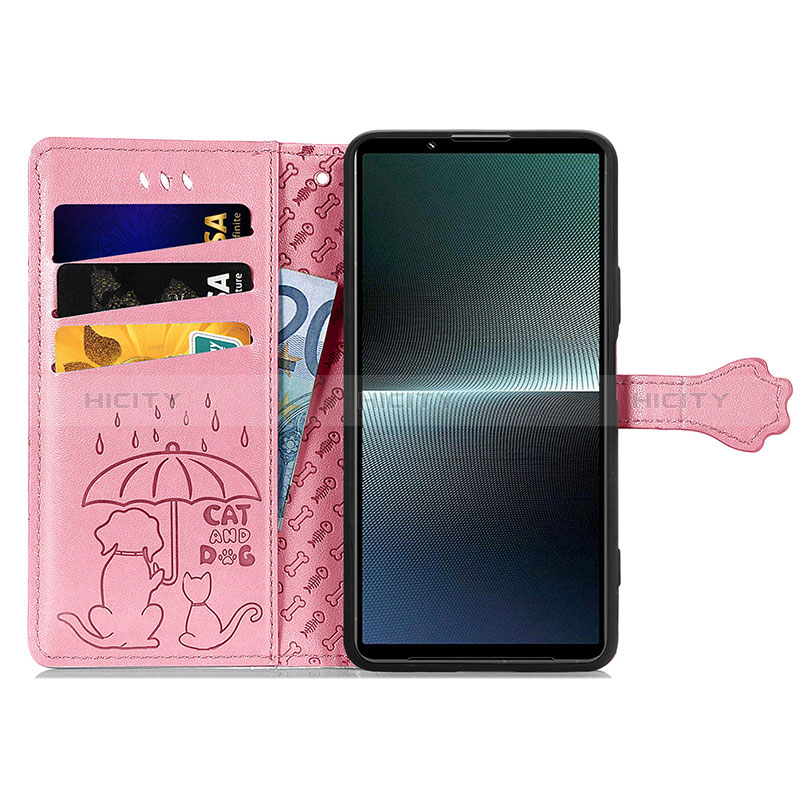 Custodia Portafoglio In Pelle Fantasia Modello Cover con Supporto S03D per Sony Xperia 1 V