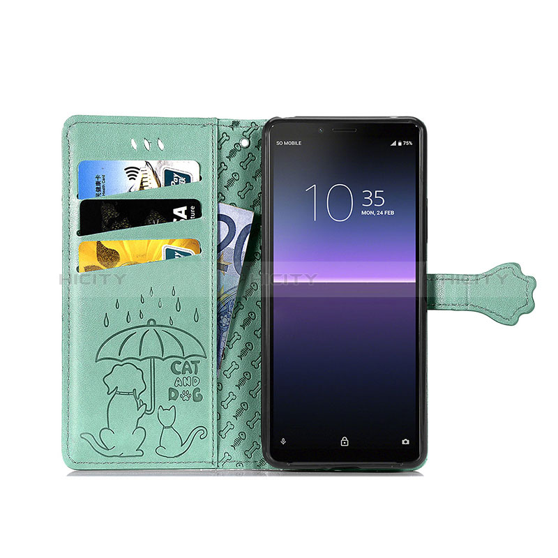 Custodia Portafoglio In Pelle Fantasia Modello Cover con Supporto S03D per Sony Xperia 10 II