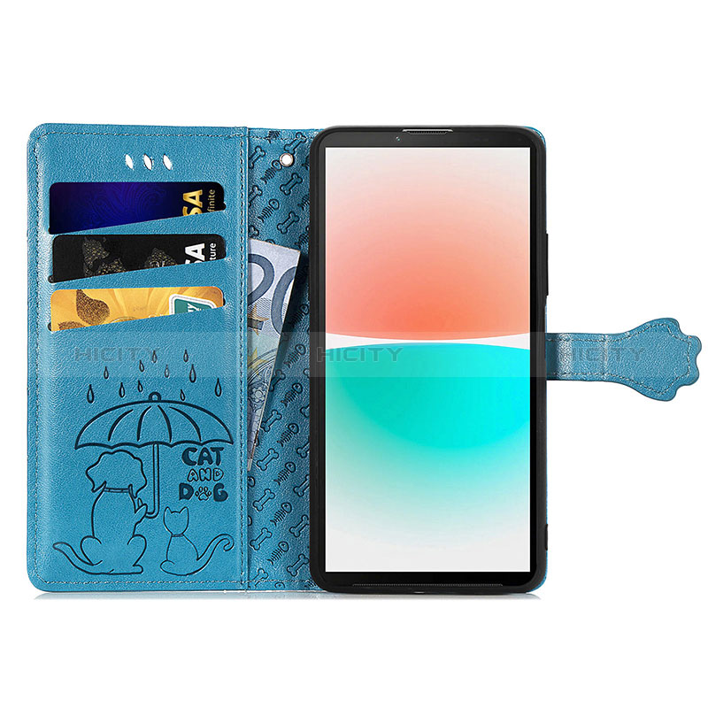 Custodia Portafoglio In Pelle Fantasia Modello Cover con Supporto S03D per Sony Xperia 10 IV