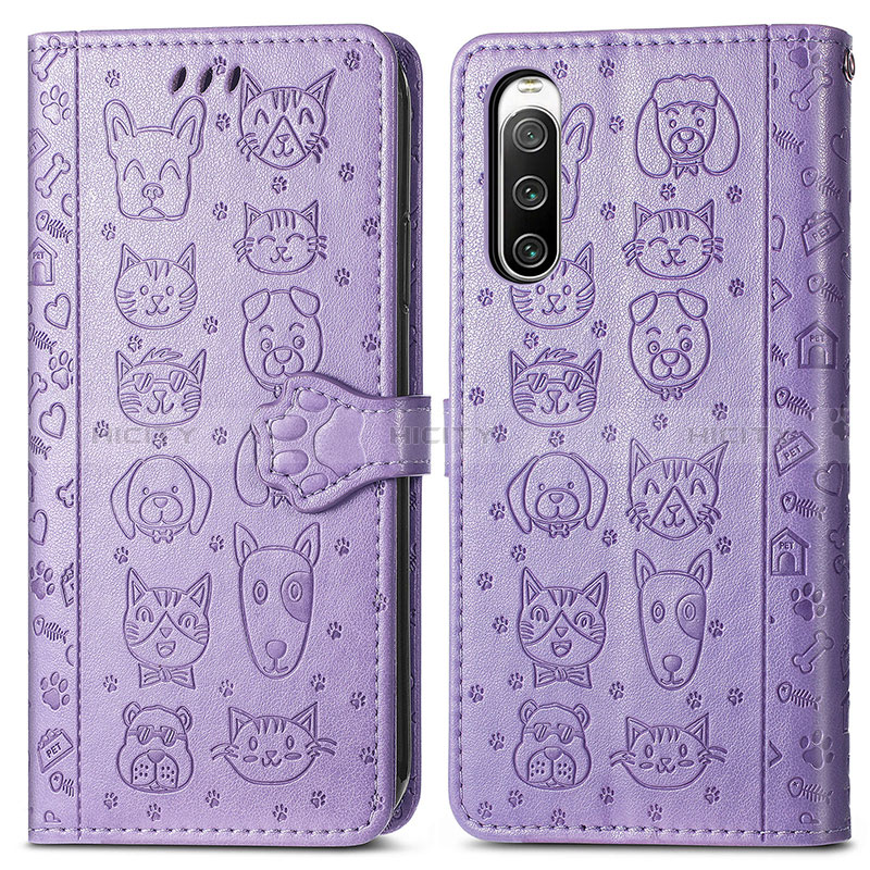 Custodia Portafoglio In Pelle Fantasia Modello Cover con Supporto S03D per Sony Xperia 10 IV SO-52C