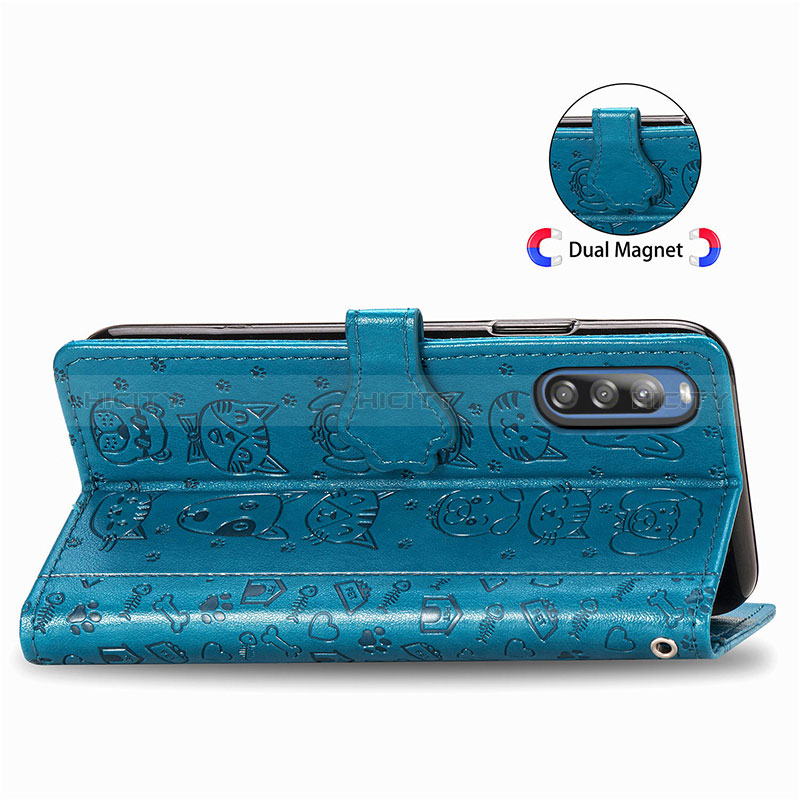 Custodia Portafoglio In Pelle Fantasia Modello Cover con Supporto S03D per Sony Xperia L4