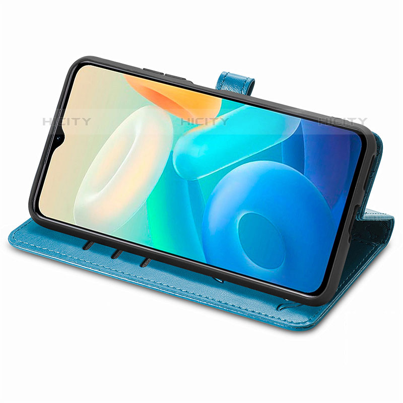 Custodia Portafoglio In Pelle Fantasia Modello Cover con Supporto S03D per Vivo iQOO Z6 Lite 5G