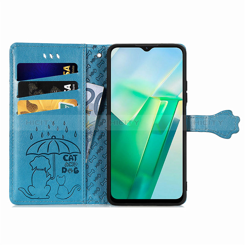 Custodia Portafoglio In Pelle Fantasia Modello Cover con Supporto S03D per Vivo T2x 5G