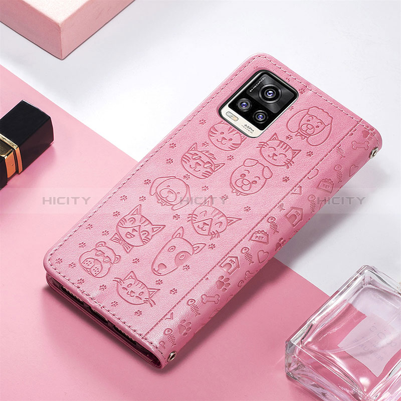 Custodia Portafoglio In Pelle Fantasia Modello Cover con Supporto S03D per Vivo V20