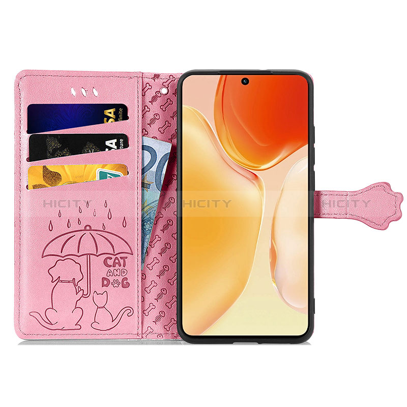 Custodia Portafoglio In Pelle Fantasia Modello Cover con Supporto S03D per Vivo X70 5G