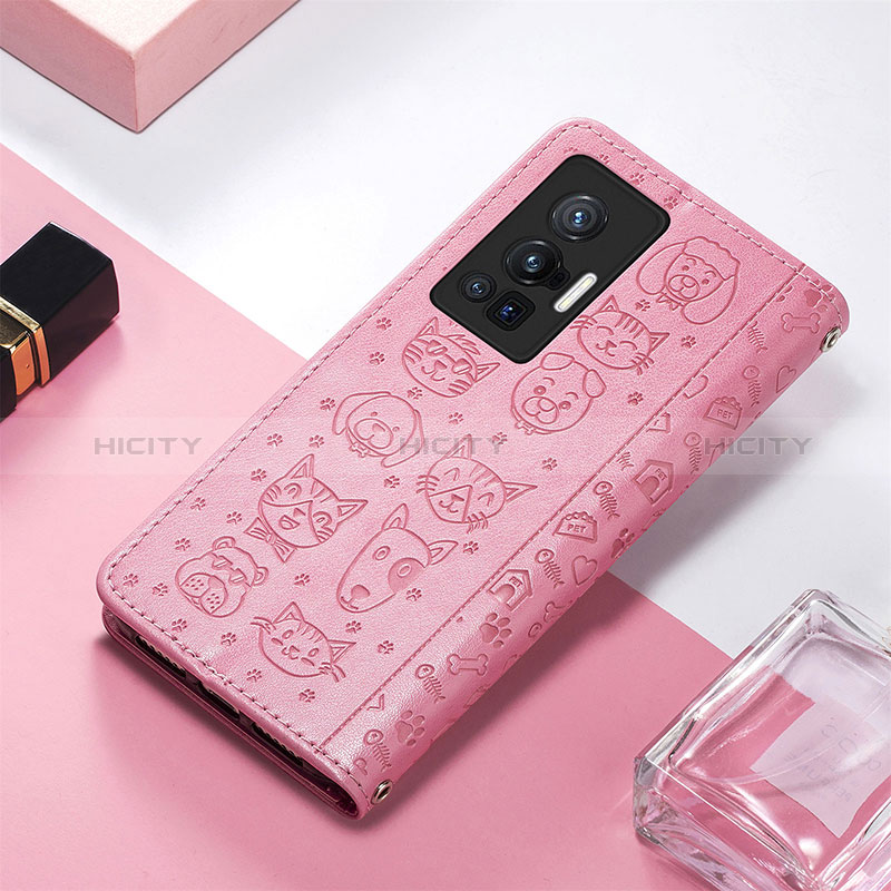 Custodia Portafoglio In Pelle Fantasia Modello Cover con Supporto S03D per Vivo X70 Pro 5G